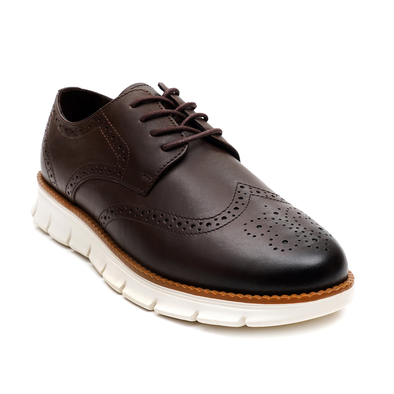 LEATHER SHOES - SFG-0001 BROWN