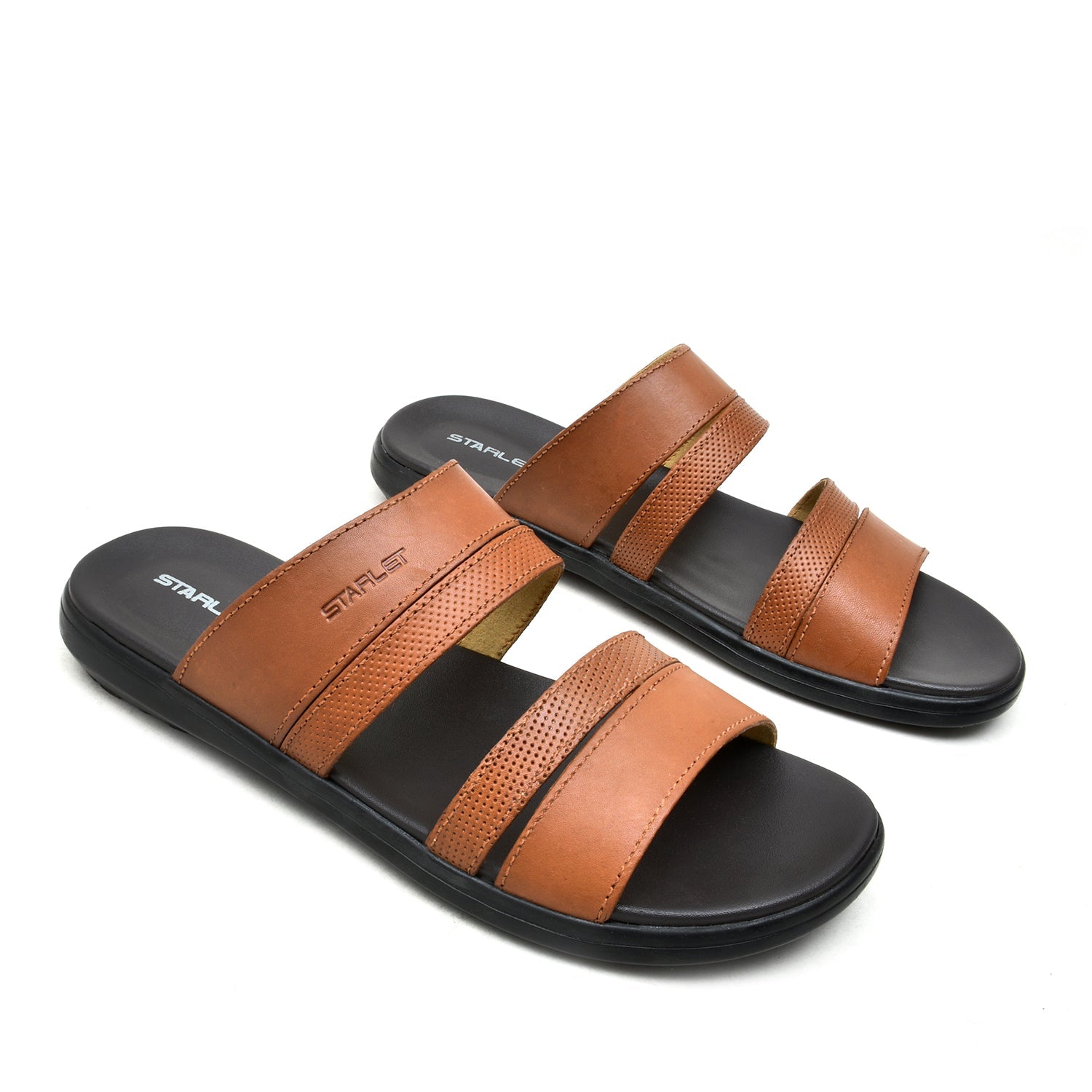 LEATHER SLIPPER - VCT-003 TAN
