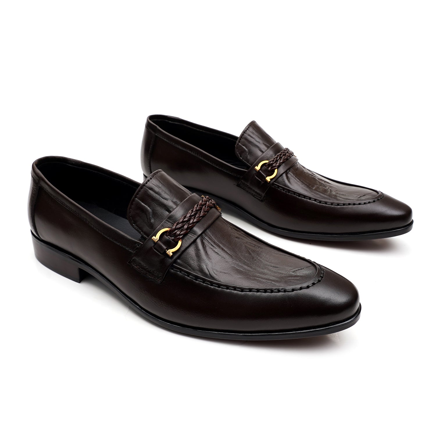 LEATHER SHOES - MJG-0004 BROWN