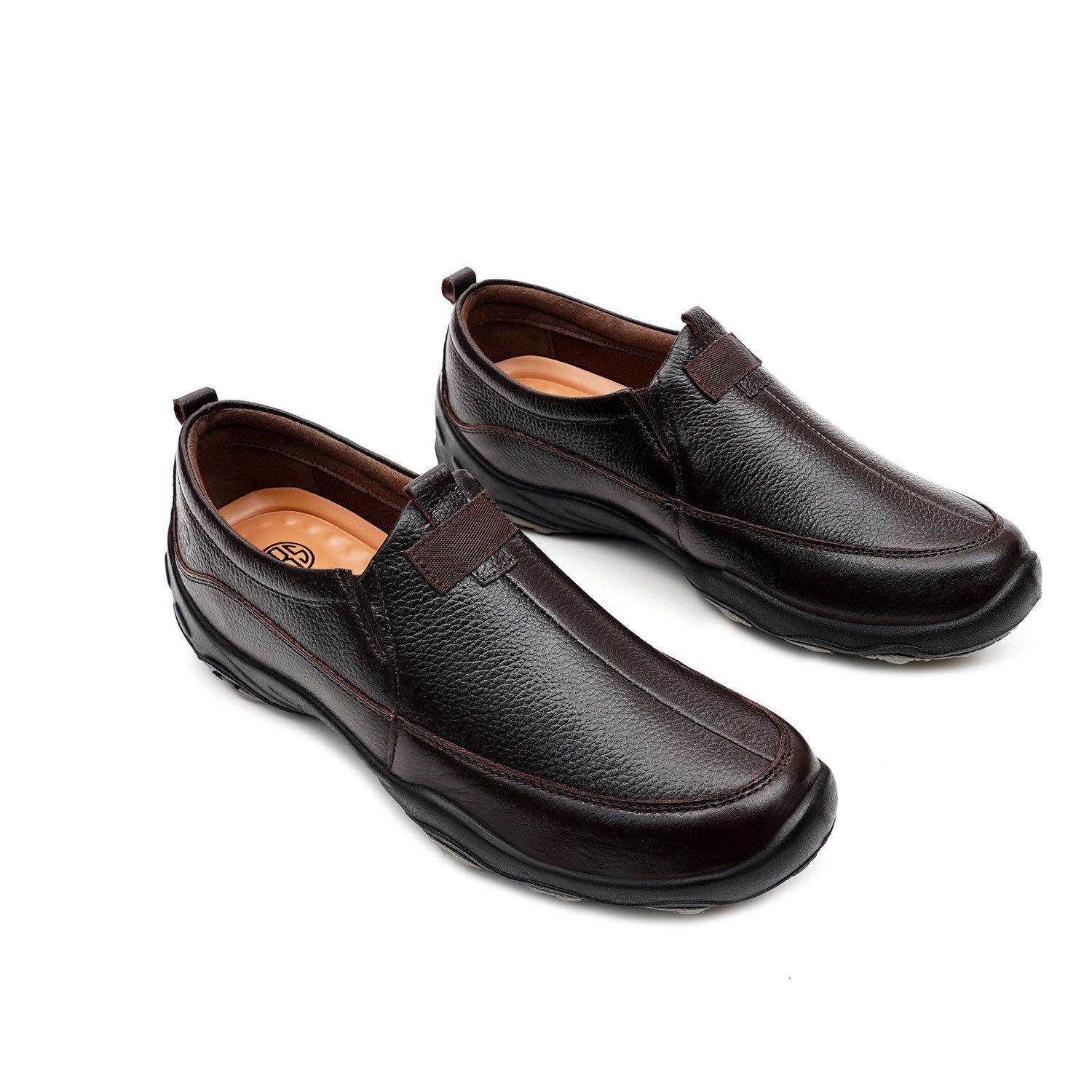 LEATHER SHOES - SANTIAGO-012 BROWN