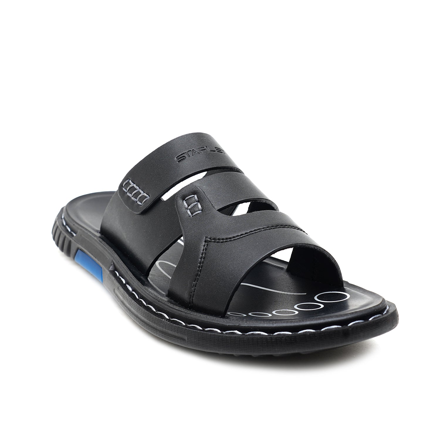 LEATHER SLIPPER - JRC-0002 BLACK