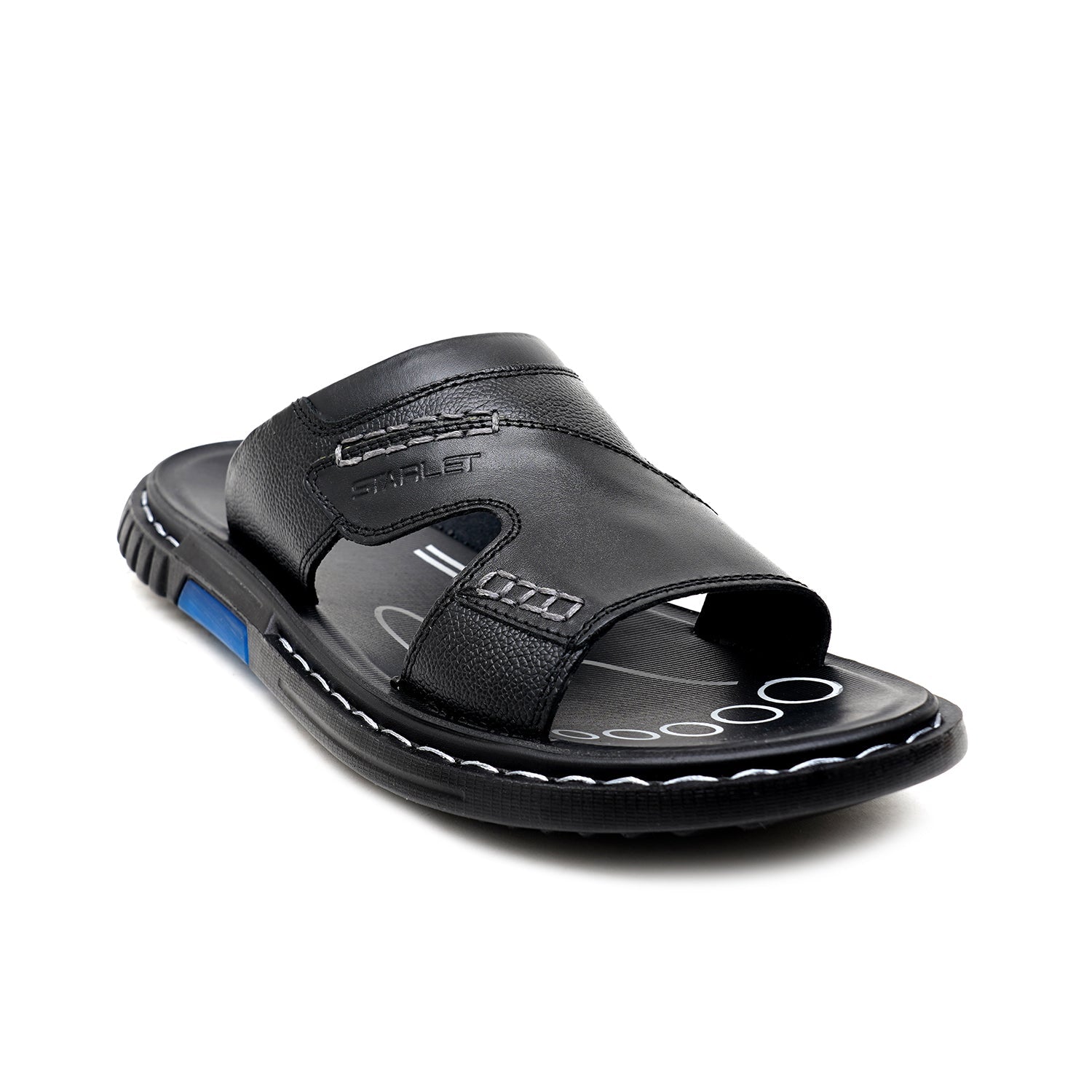 LEATHER SLIPPER - JRC-0001 BLACK