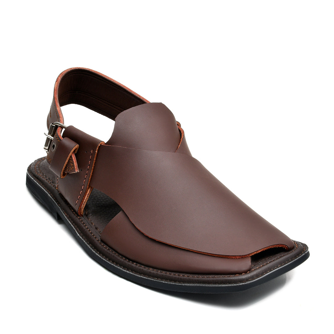 LEATHER PESHAWARI CHAPPAL - ATG-0008 COFFEE