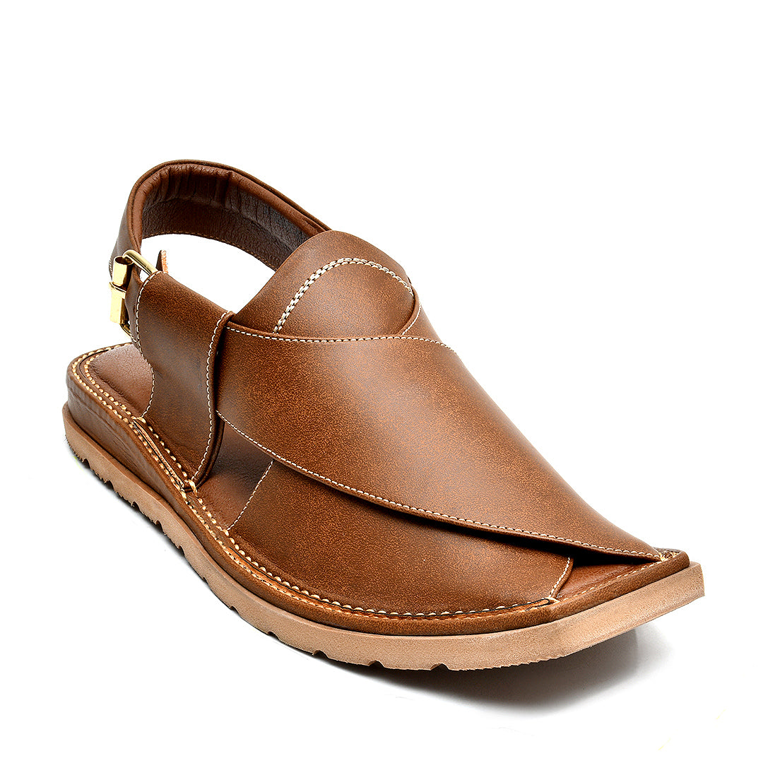 LEATHER PESHAWARI CHAPPAL - ATG-0007 MUSTARD