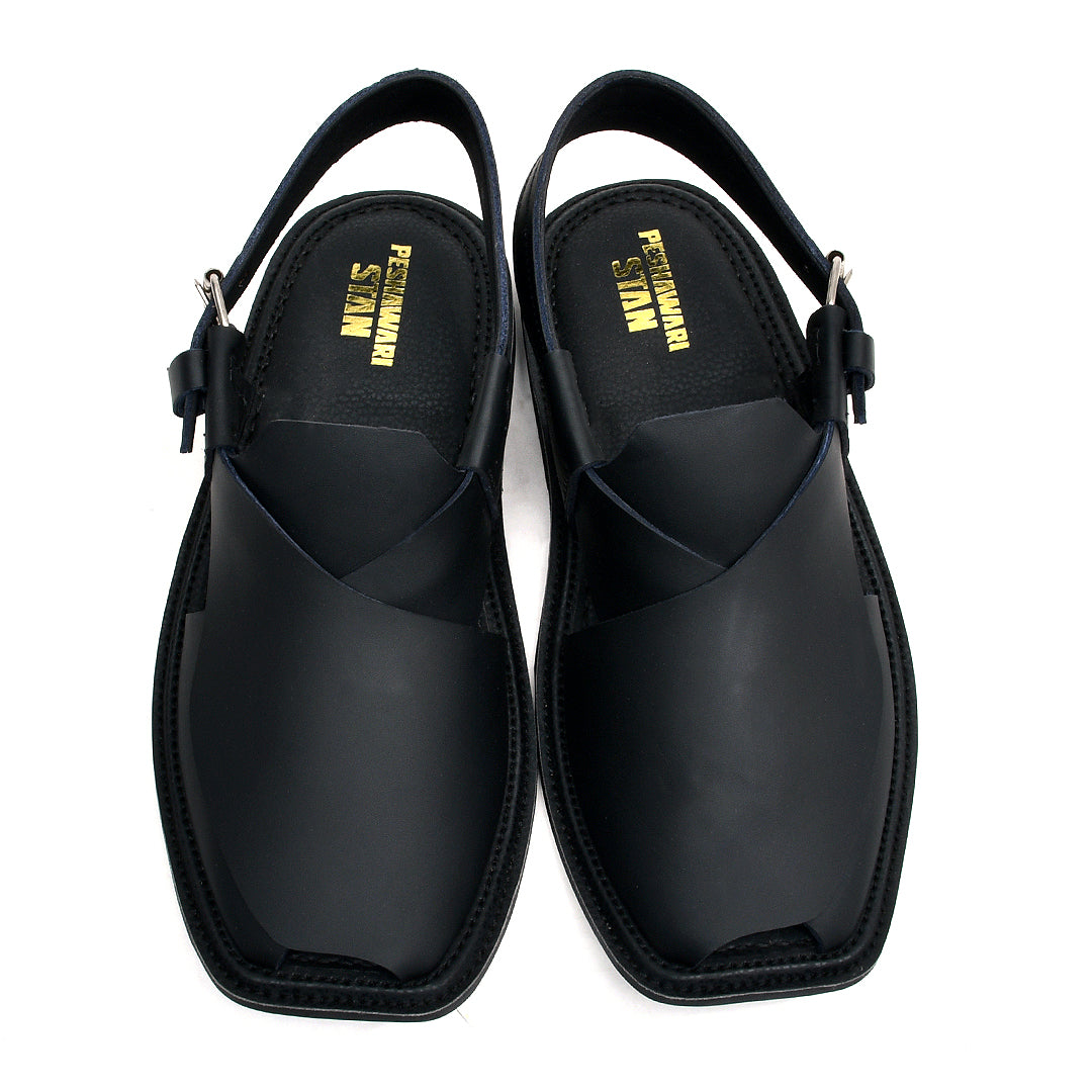 LEATHER PESHAWARI CHAPPAL - ATG-0008 BLACK