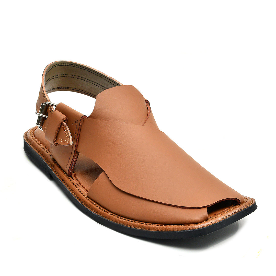 LEATHER PESHAWARI CHAPPAL - ATG-0008 TAN