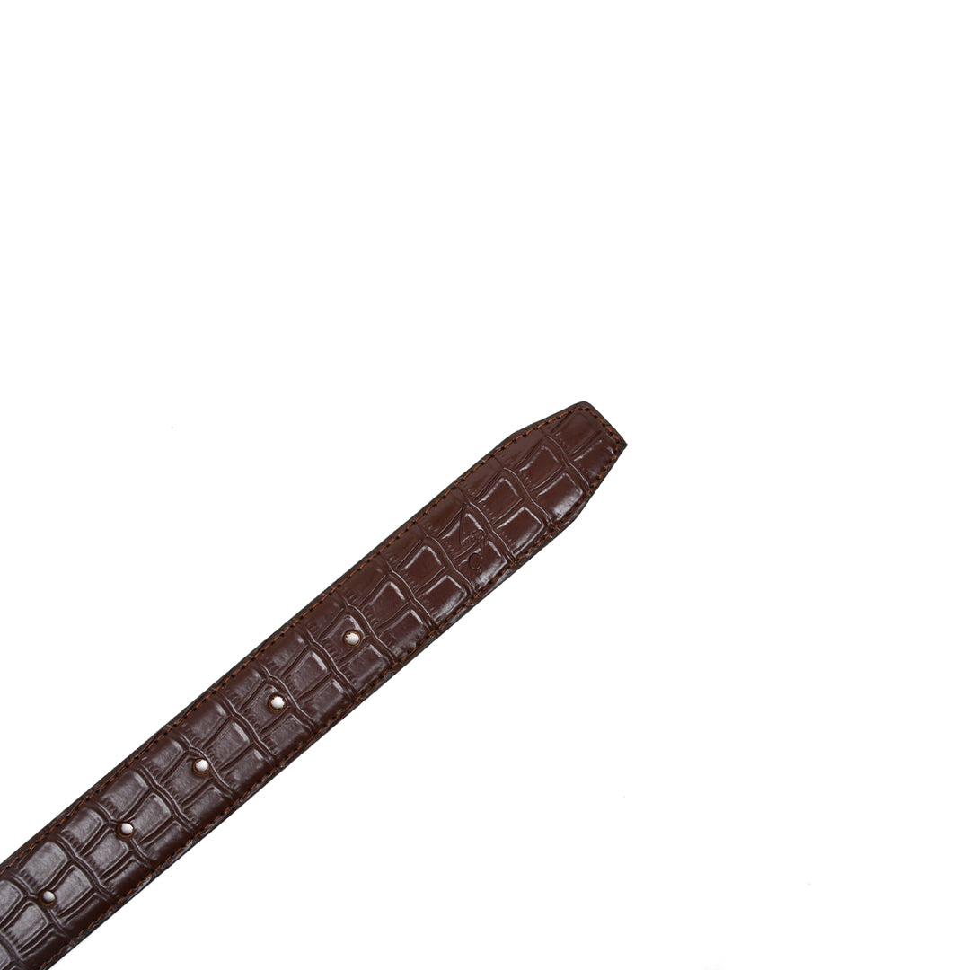 LEATHER BELT - MKB0001-BROWN