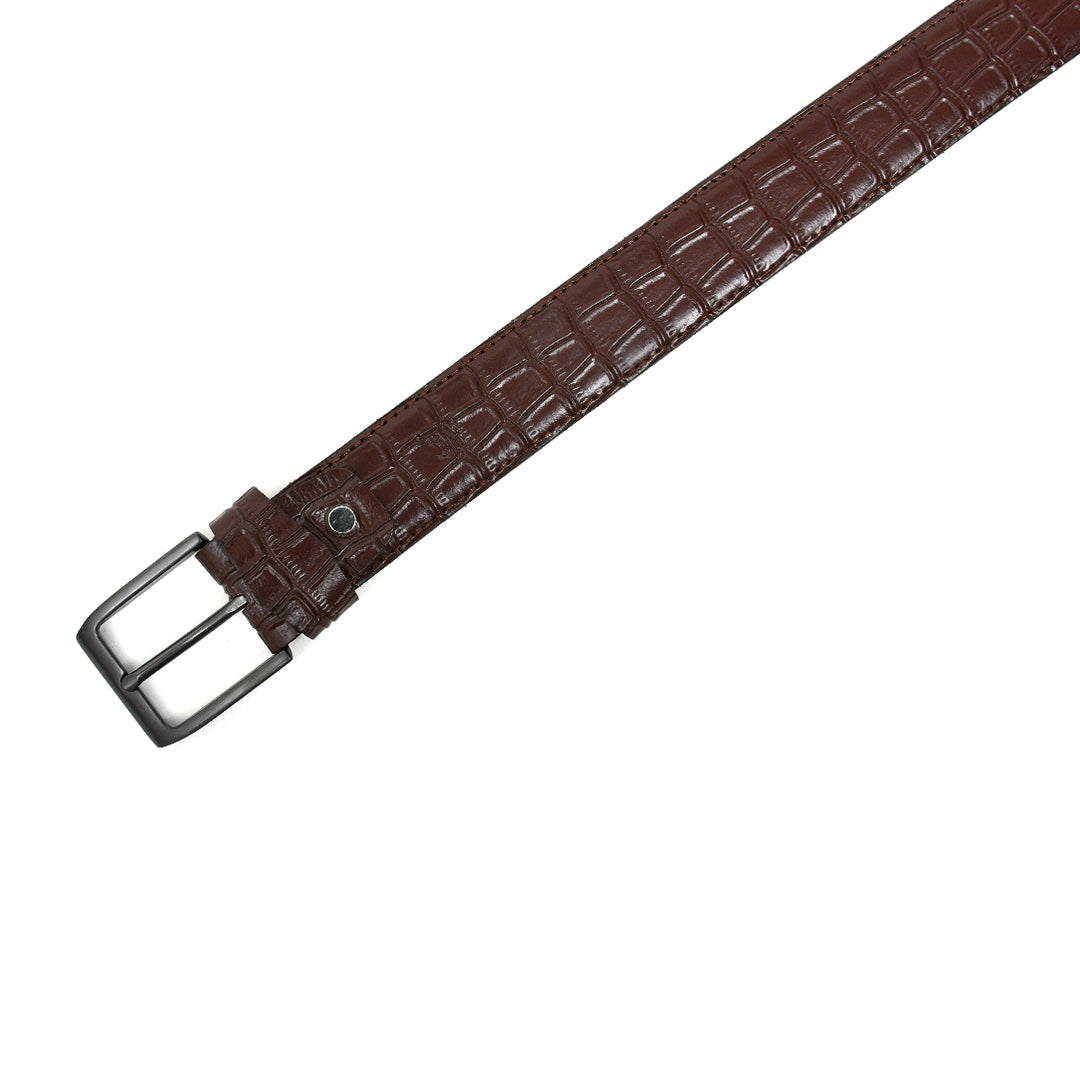 LEATHER BELT - MKB0001-BROWN