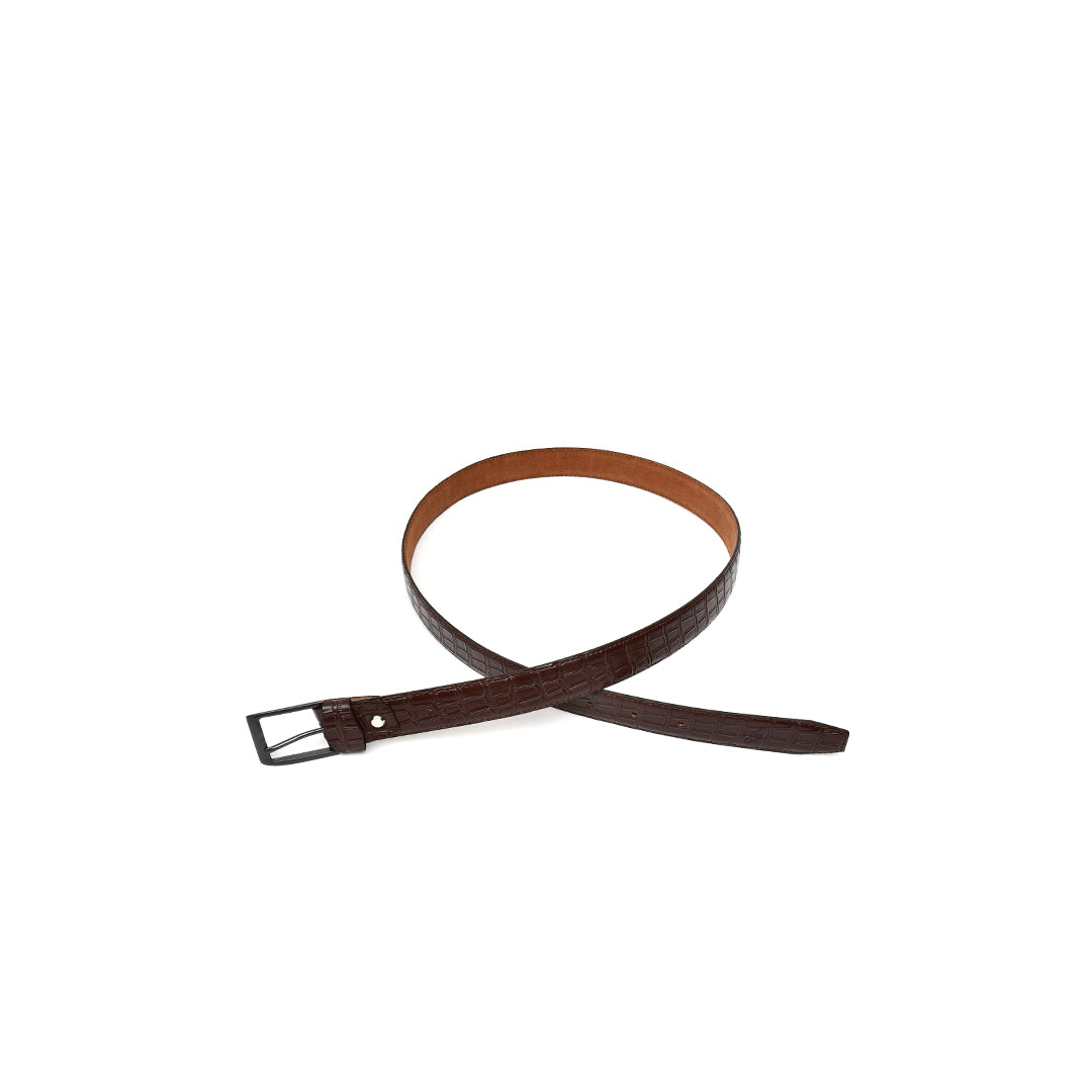 LEATHER BELT - MKB0001-BROWN