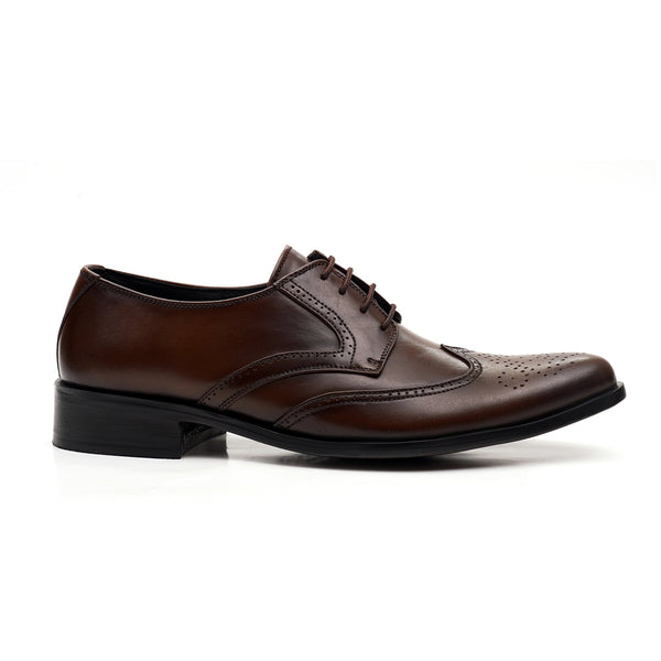 LEATHER SHOES - FCG-8114 BROWN