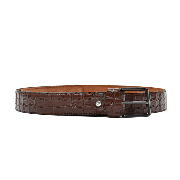 LEATHER BELT - MKB0001-BROWN