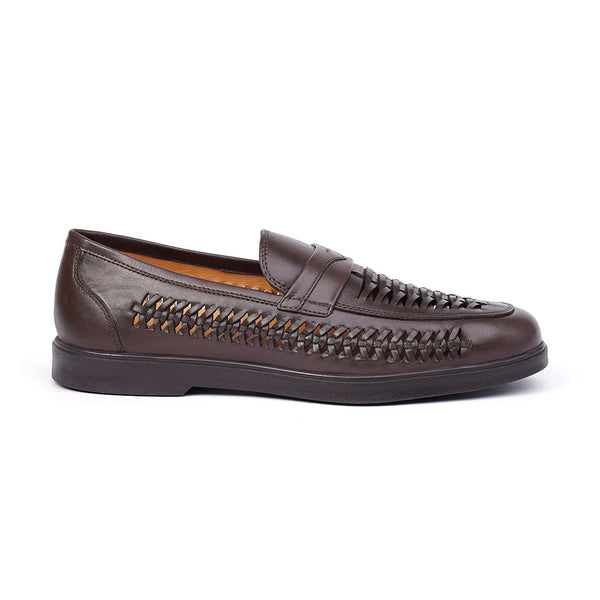 LEATHER SHOES - LBY-007 BROWN