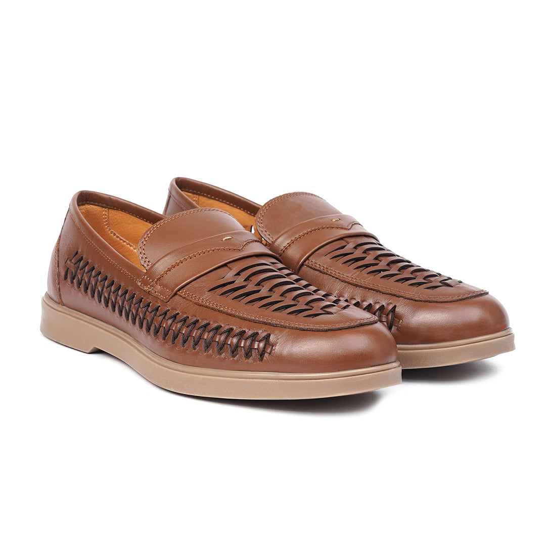LEATHER SHOES - LBY-007 TAN