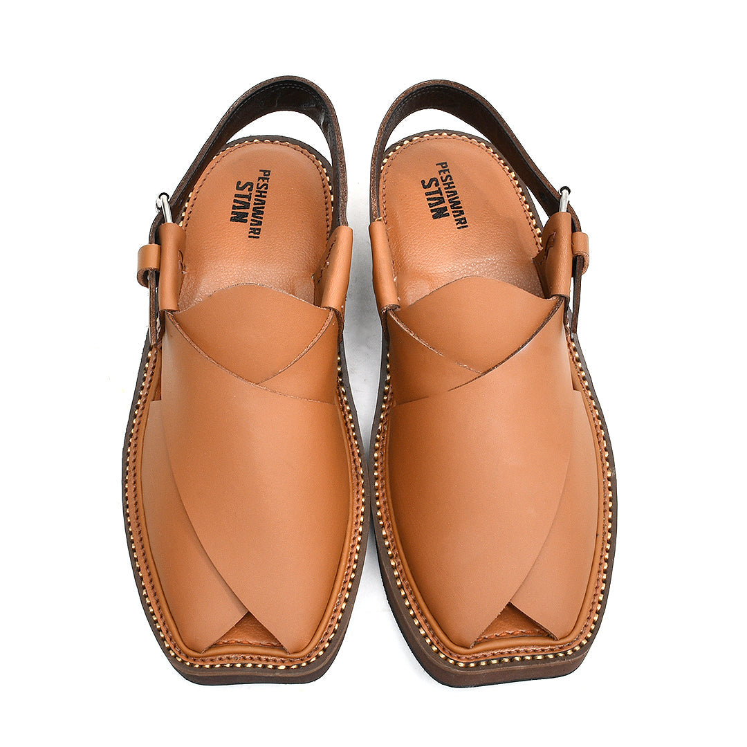 LEATHER PESHAWARI CHAPPAL - ATG0005 - TAN