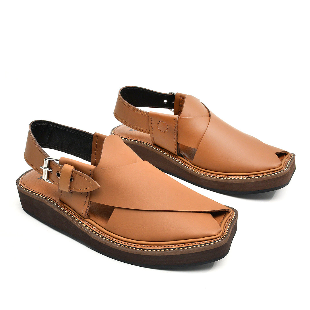 LEATHER PESHAWARI CHAPPAL - ATG0005 - TAN