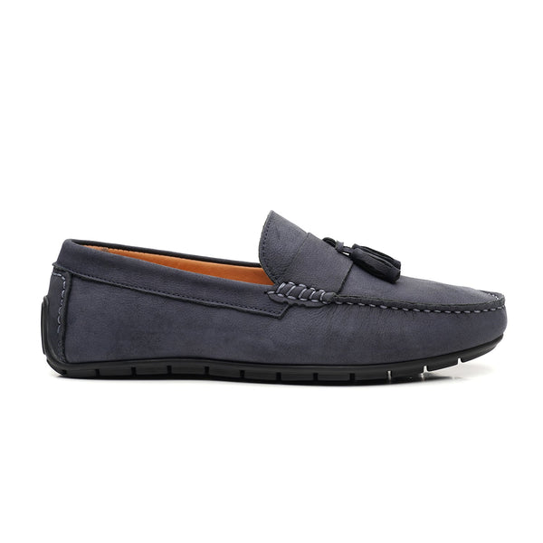 LEATHER SHOES - FLD-02 NAVY
