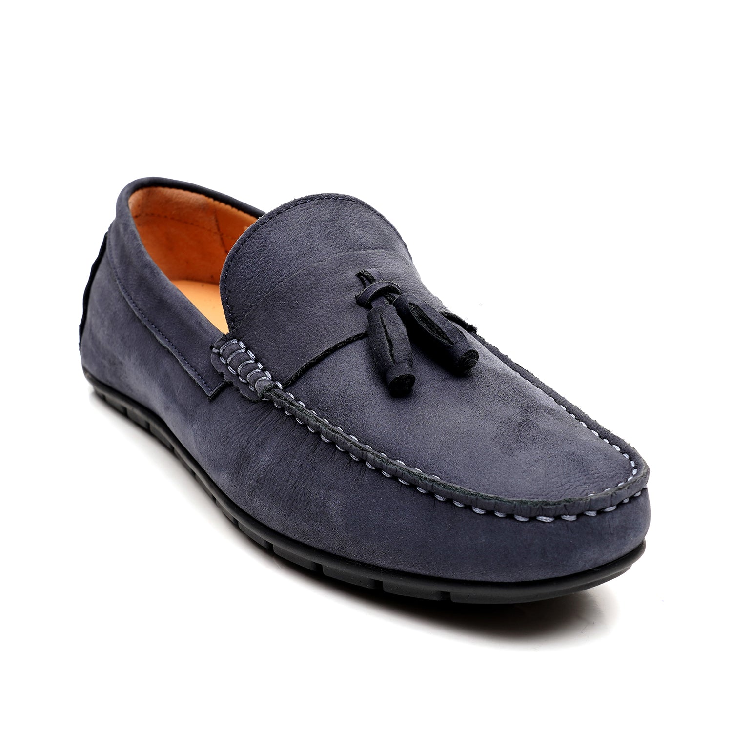 LEATHER SHOES - FLD-02 NAVY