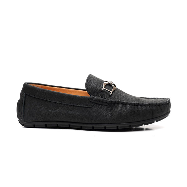 LEATHER SHOES - FLD-01 BLACK