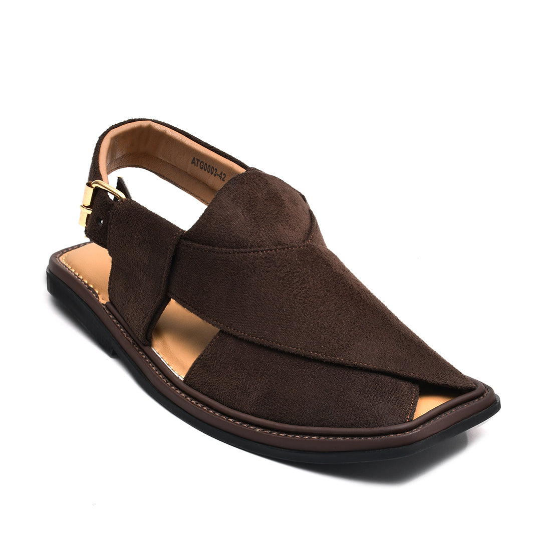 LEATHER PESHAWARI CHAPPAL -  ATG0003 - BROWN FB