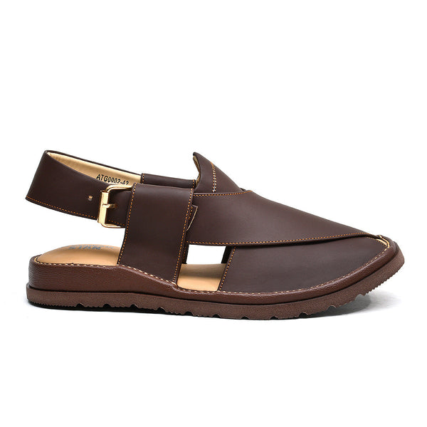 LEATHER PESHAWARI CHAPPAL - ATG0002 - COFFEE