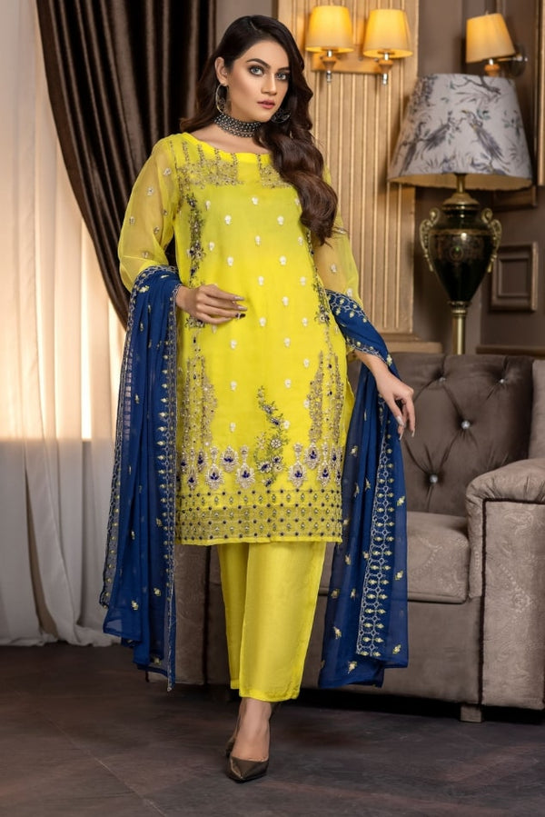 TRENDY PATELS - CHIFFON 3 Pcs - UNSTITCHED