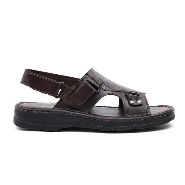 LEATHER SANDAL - 04051 BROWN