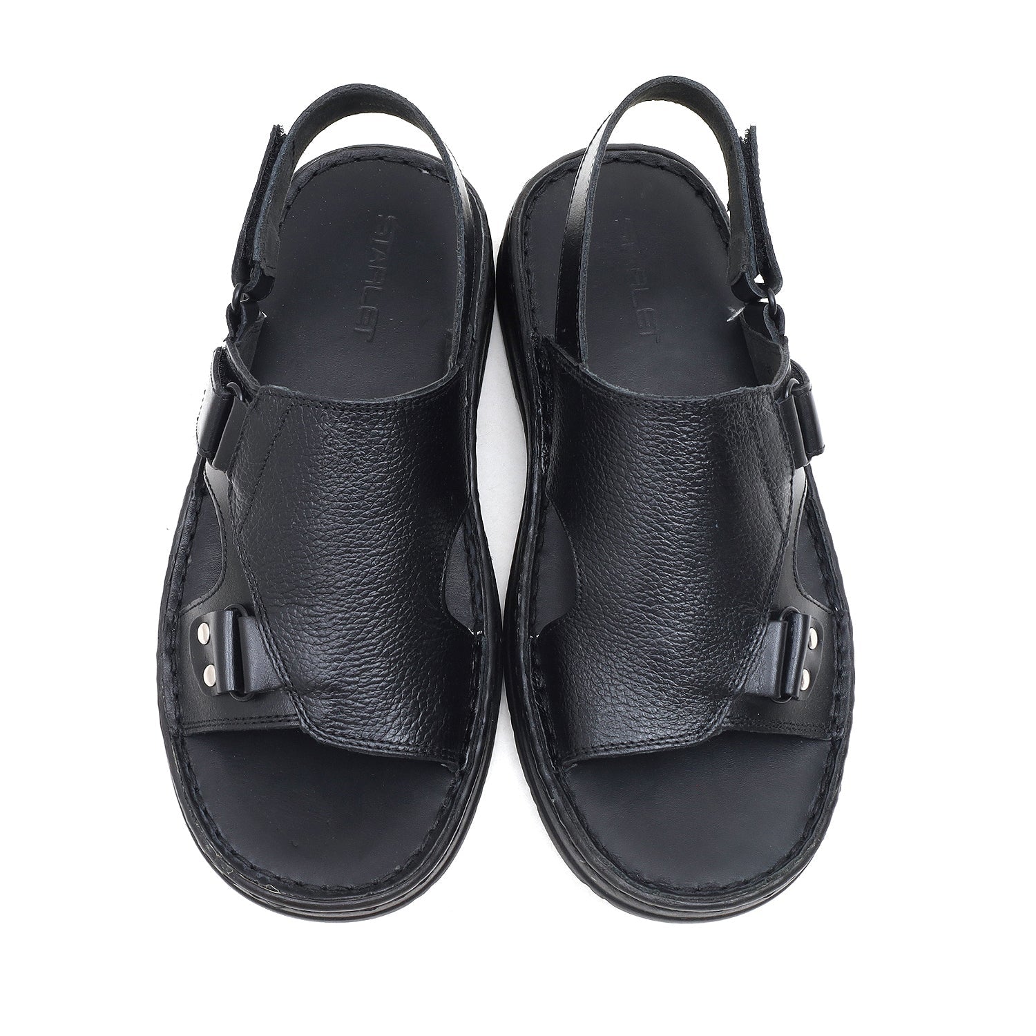LEATHER SANDAL - 04051 BLACK