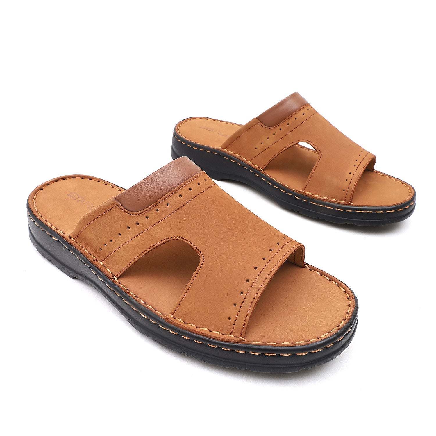 LEATHER SLIPPER - 04034 MUSTARD