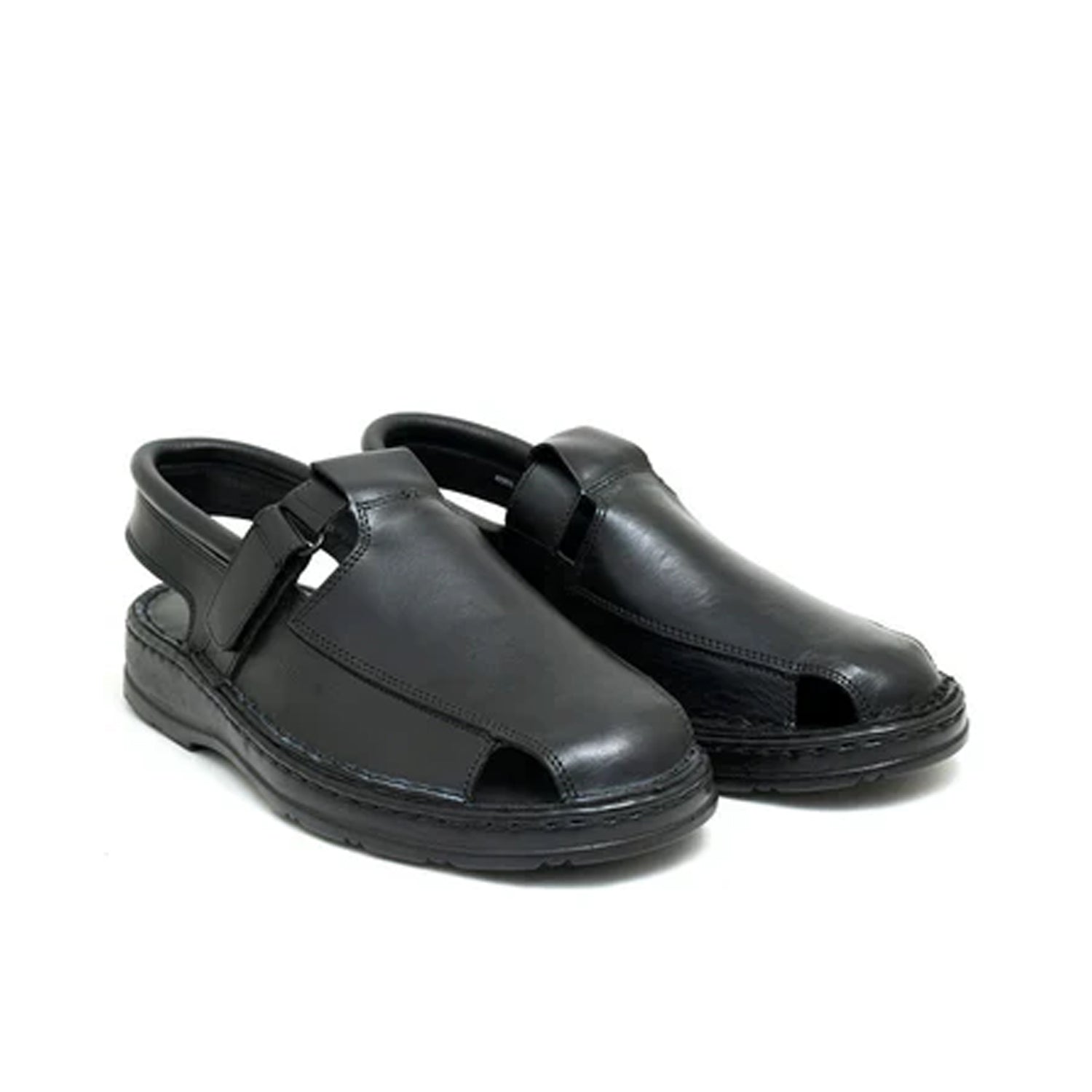 LEATHER SANDAL - 4001 BLACK