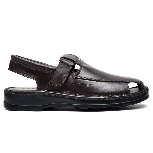 LEATHER SANDAL - 4001 BROWN