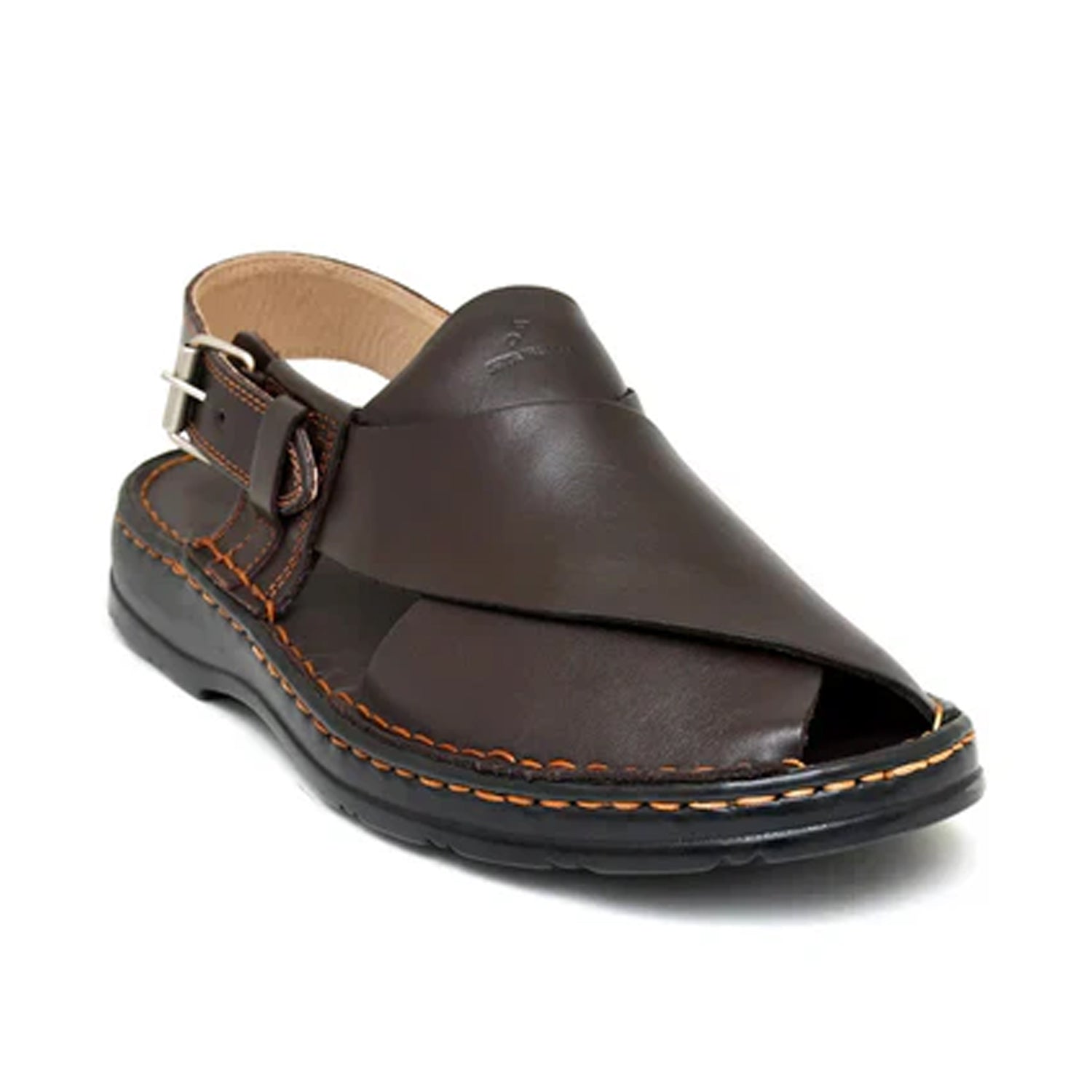 LEATHER PESHAWARI  CHAPPAL - 4006 BROWN