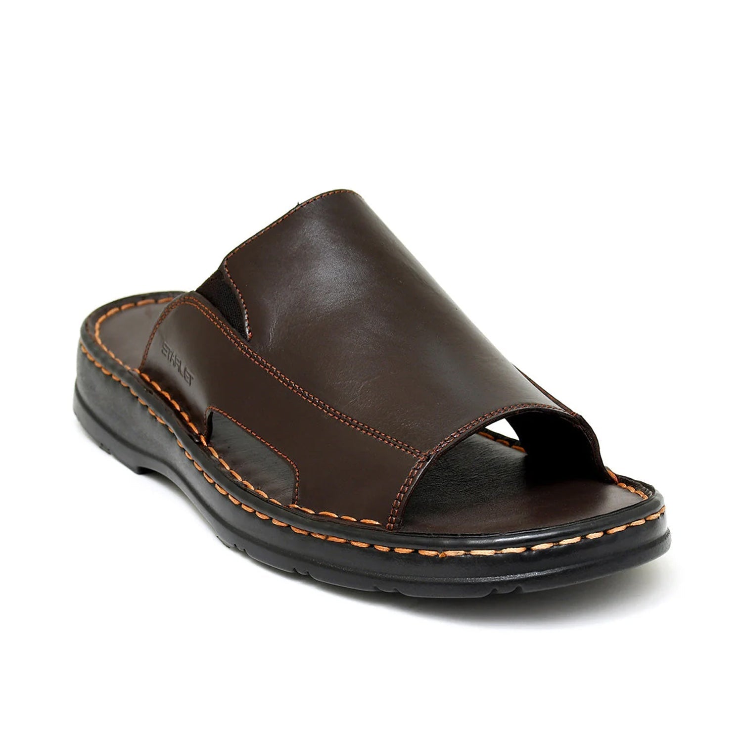 LEATHER SLIPPER - 4015 BROWN