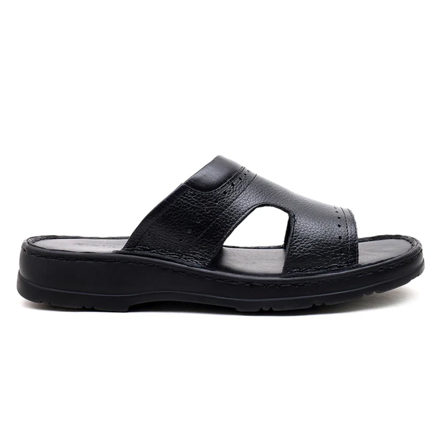 LEATHER SLIPPER - 04034 BLACK