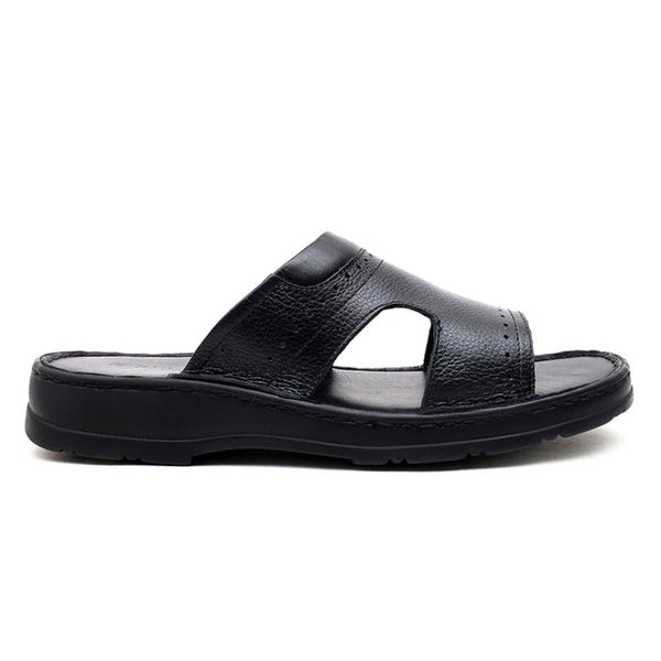 LEATHER SLIPPER - 04034 BLACK