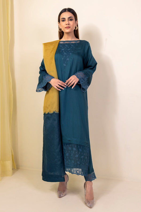 GHULABRI - 3-PIECE ZINC VISCOSE SUIT - PRET