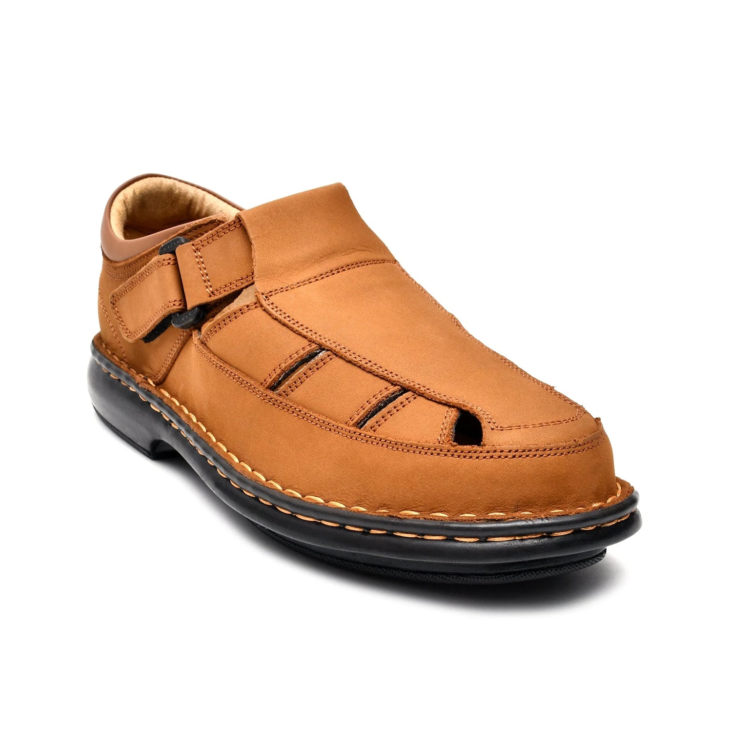 LEATHER SANDAL - 5050 MUSTARD