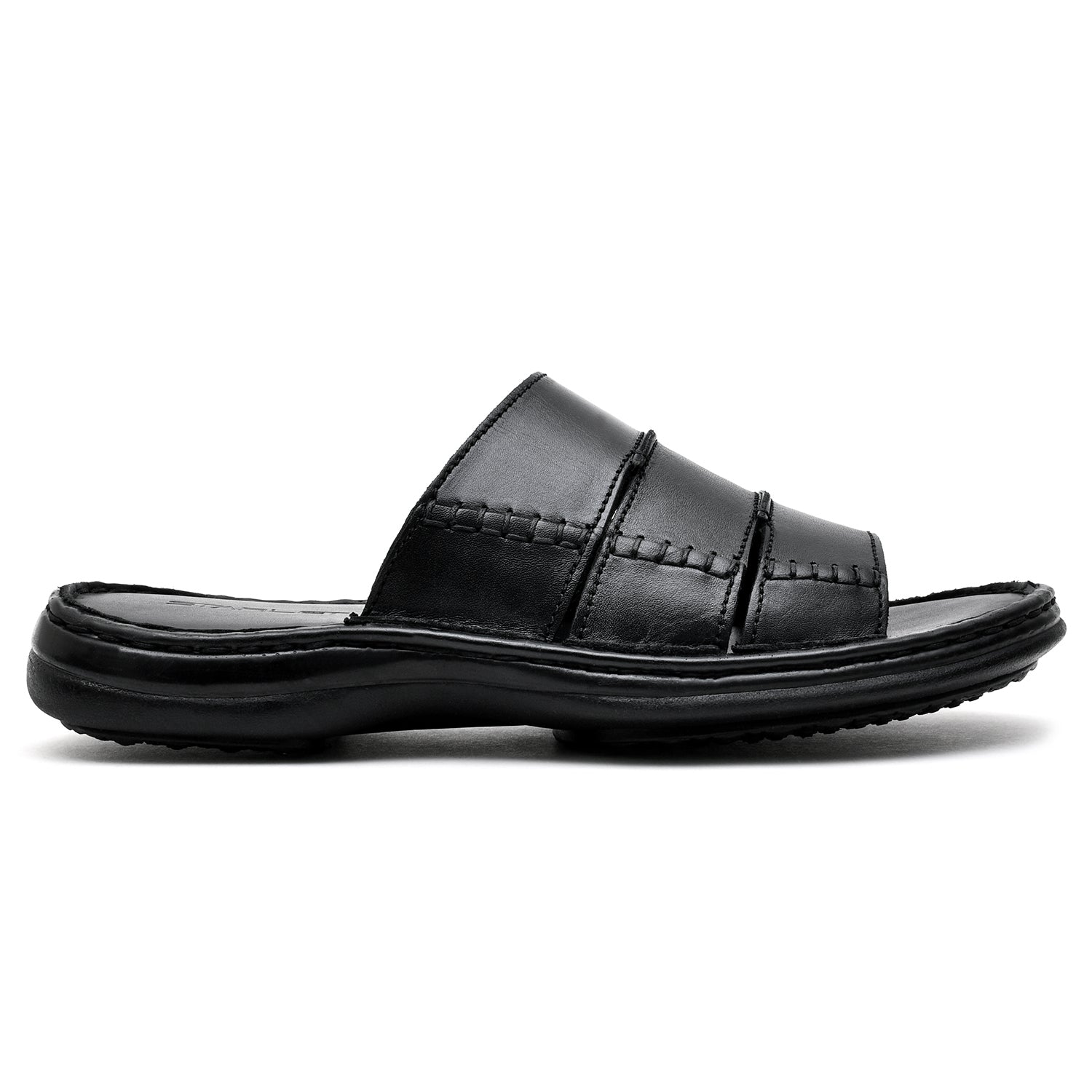 LEATHER SLIPPER - 6042 BLACK