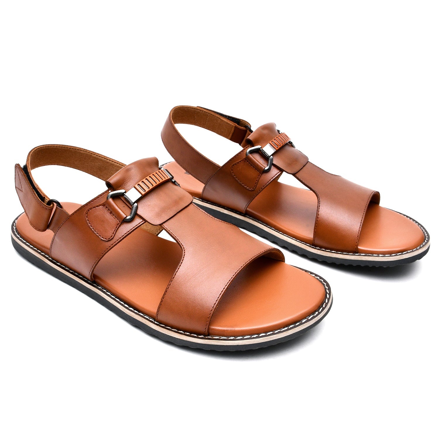 LEATHER SANDAL - GEOX-111 TAN
