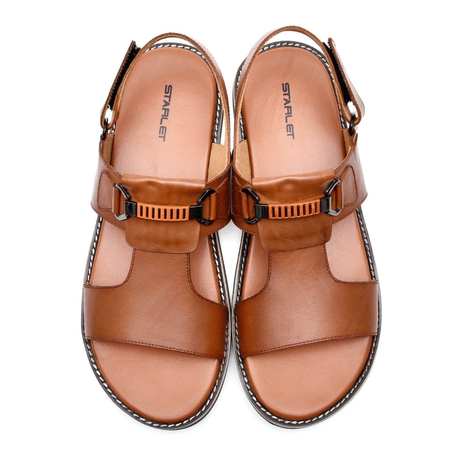 LEATHER SANDAL - GEOX-111 TAN