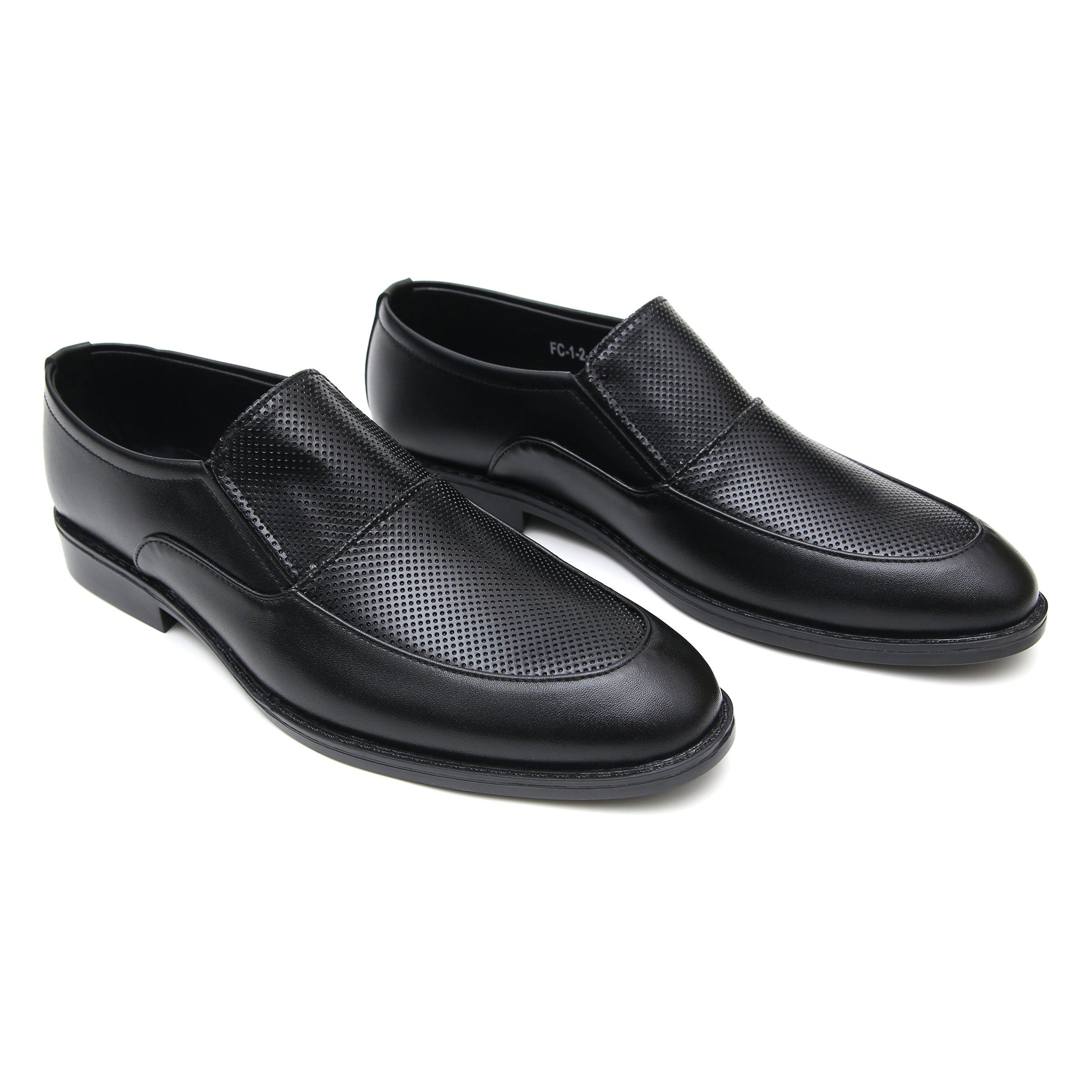 LEATHER SHOES - FC-1-2-8016 BLACK