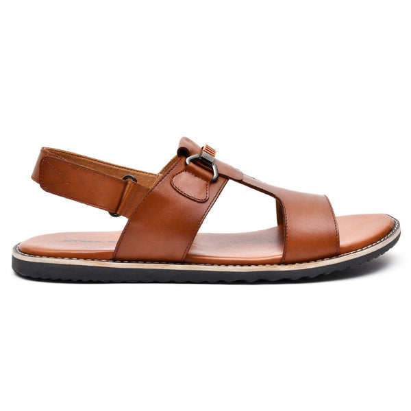 LEATHER SANDAL - GEOX-111 TAN