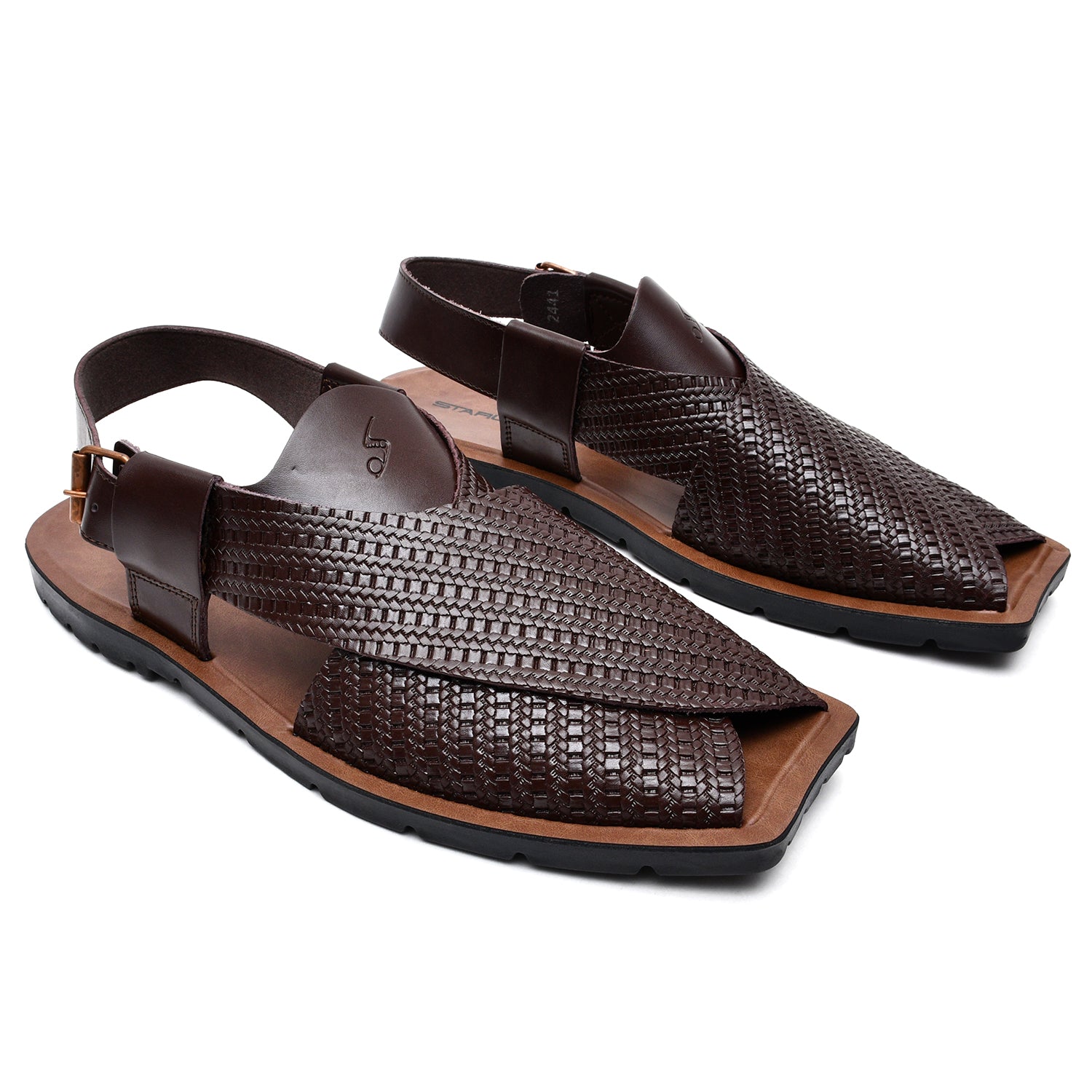 LEATHER PESHAWARI  CHAPPAL - NPT-08 BROWN