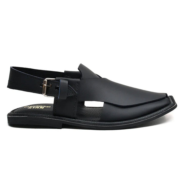 LEATHER PESHAWARI CHAPPAL - ATG-0008 BLACK