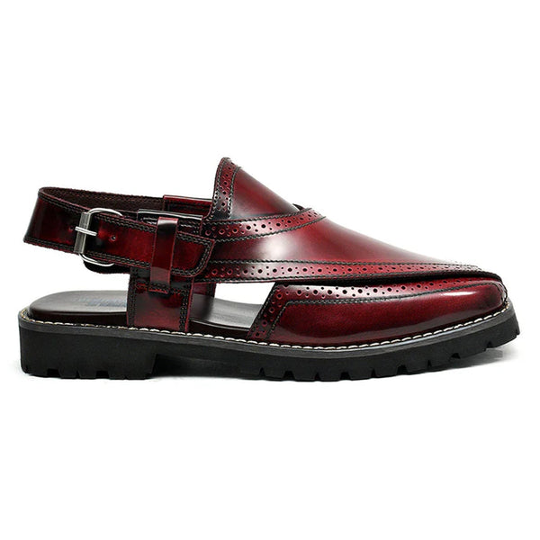 LEATHER SHOES - NOZ-02 - MAROON