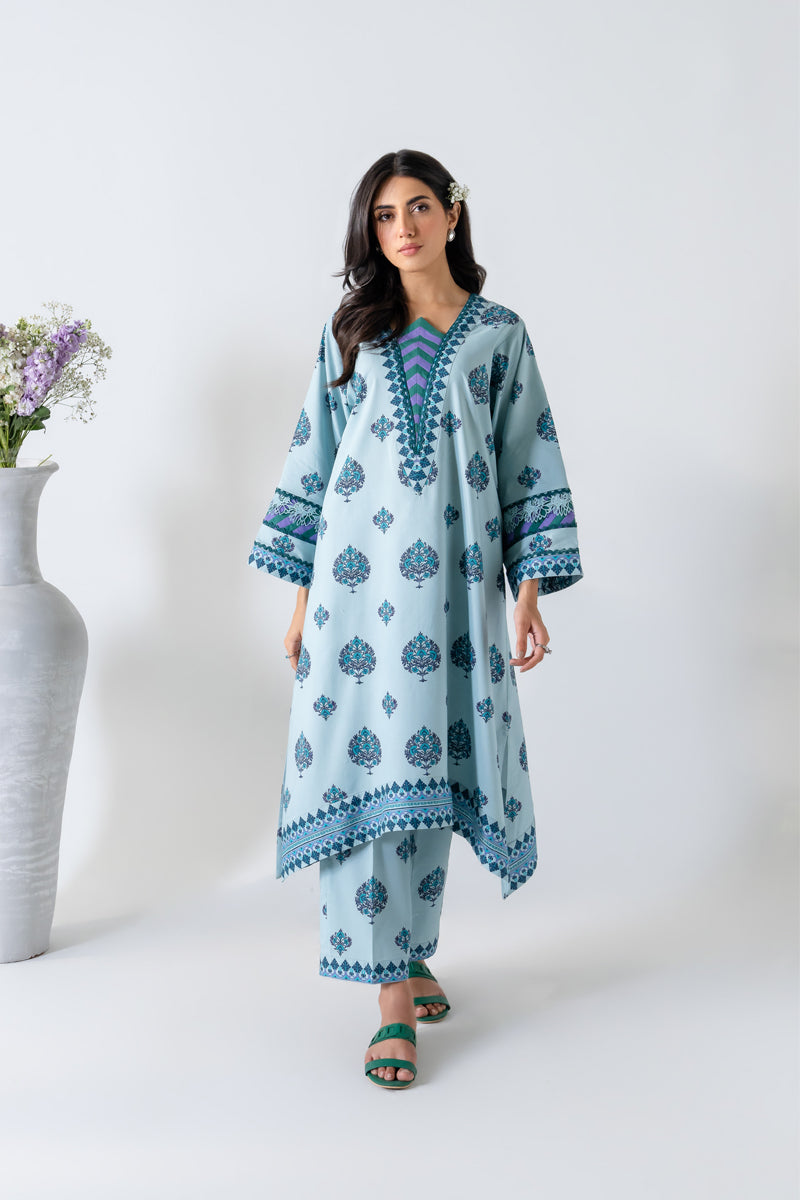 2 PIECE - PRINTED LAWN SUIT - CHASHM