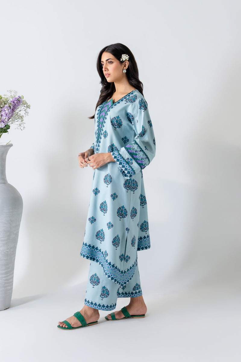 2 PIECE - PRINTED LAWN SUIT - CHASHM