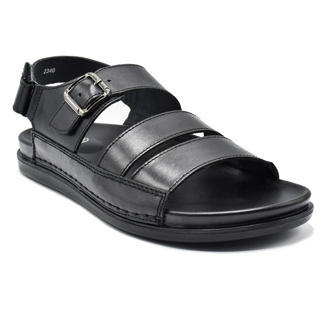 LEATHER SANDAL - AR-108 BLACK