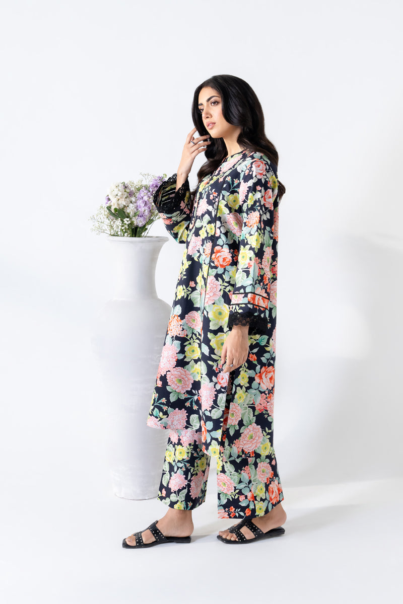 2 PIECE - PRINTED LAWN SUIT - ULFAT