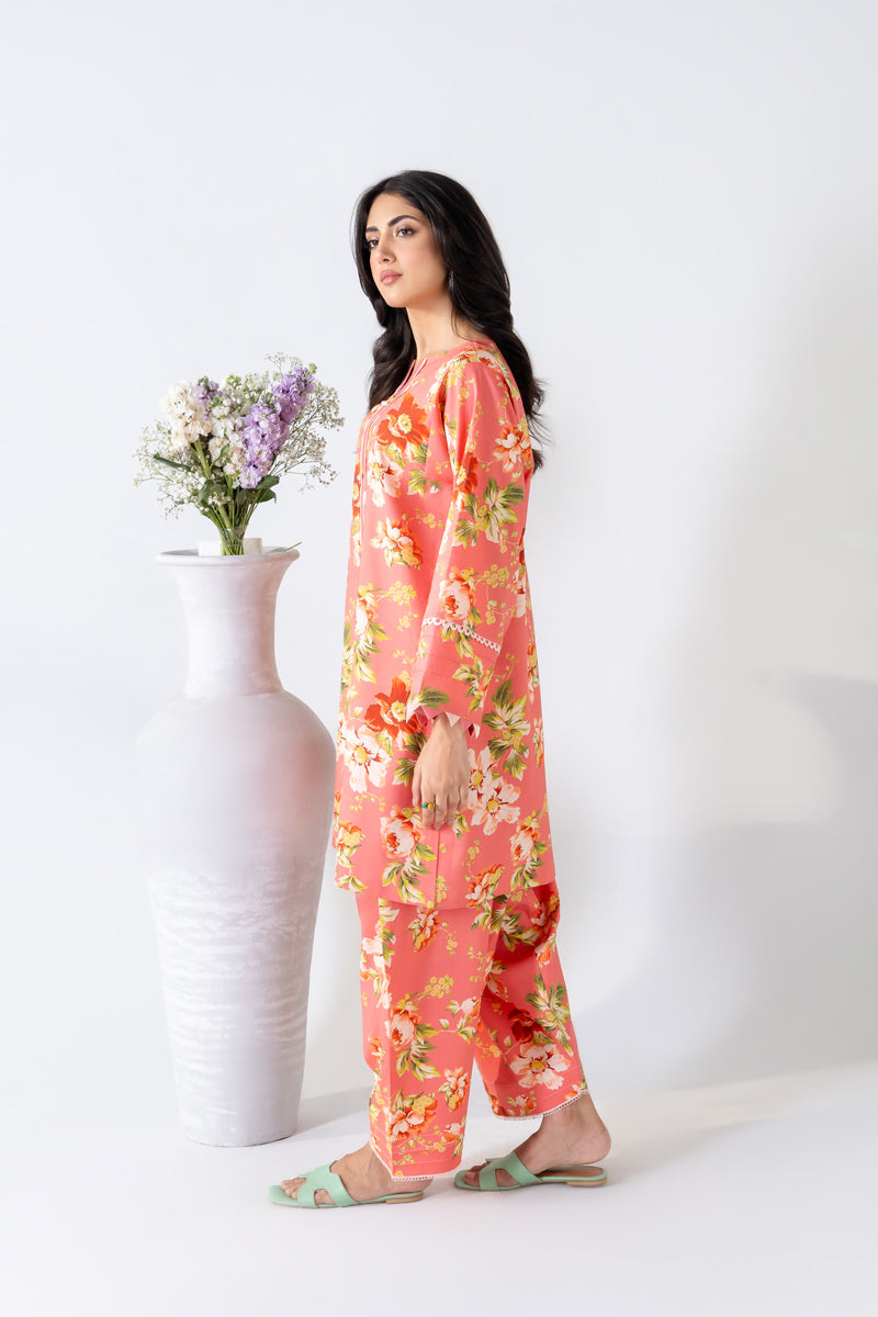 2 PIECE - PRINTED LAWN SUIT - MASHQ