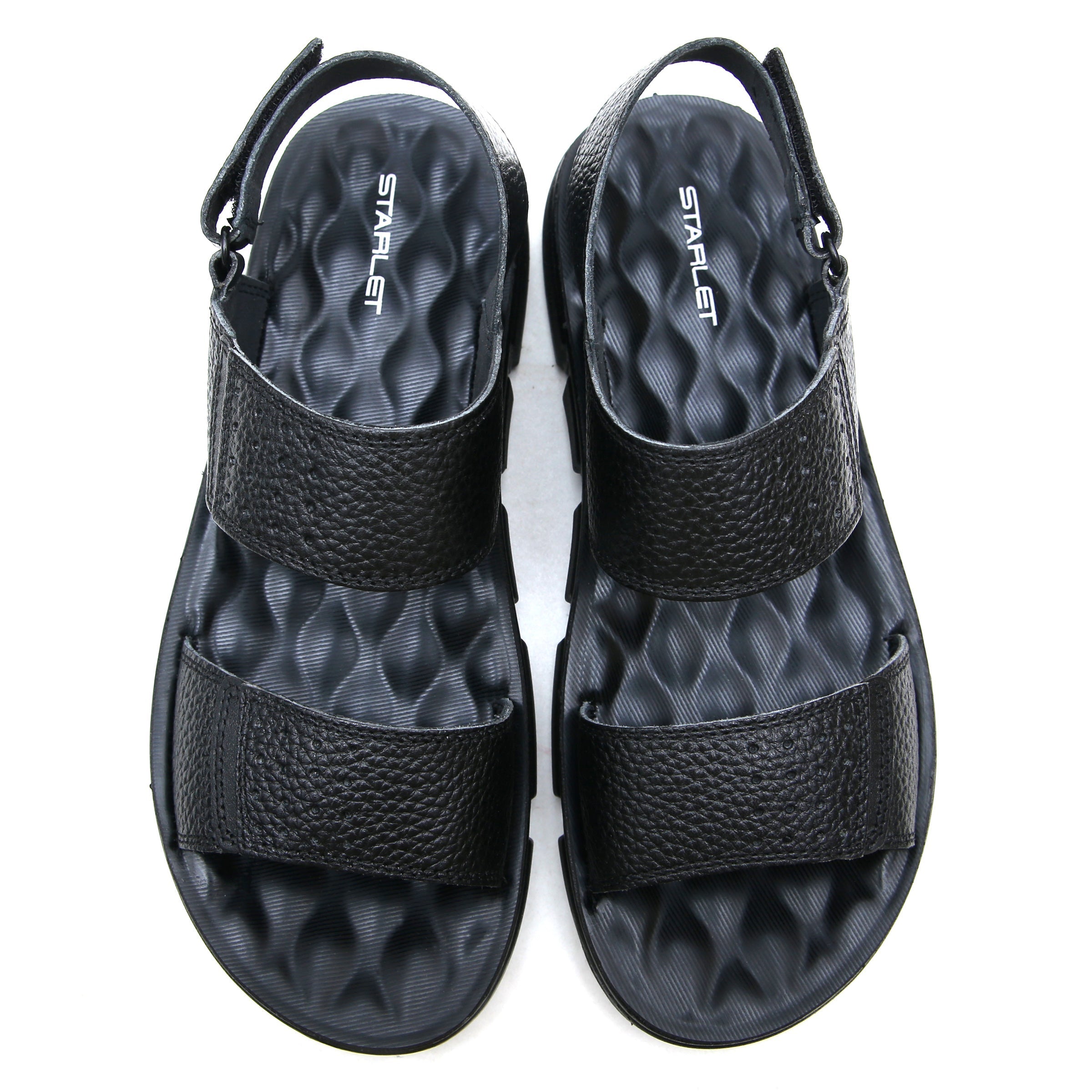 LEATHER SANDAL - SPT-1206 BLACK